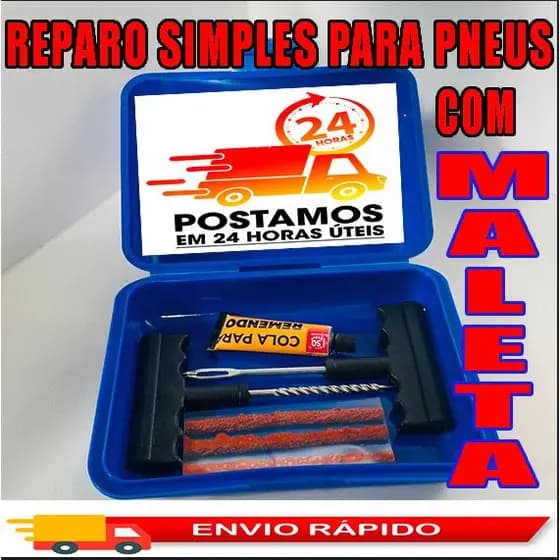 MALETA: REPARO PARA PNEU SEM CAMERA KIT REMENDO