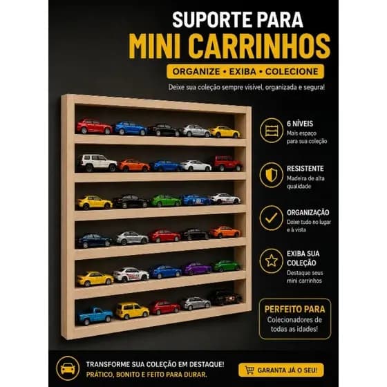 Expositor de Esmaltes MDF com Prateleiras para até 200 Produtos