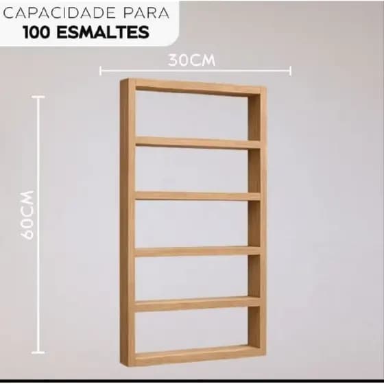Expositor Nicho Organizador de Esmalte Prateleira Para 100 e 200 Esmaltes