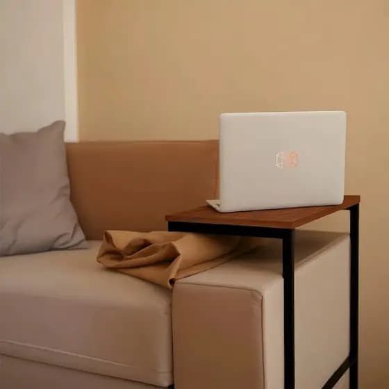 Mesa de sofá industrial canto noteboock cama portatil