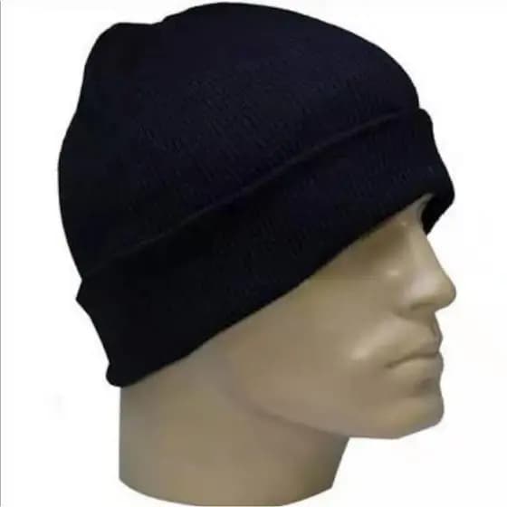 Touca Frio Inverno Lã Preta Adulto