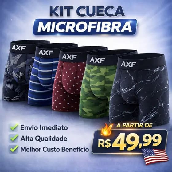 10 Cuecas Boxer Microfibra Underware