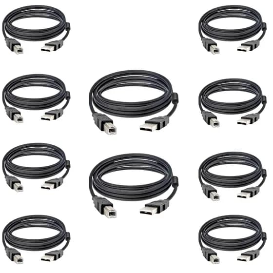 Kit 10 Cabos P Impressora Universal Hp Epson Cannon Bematech