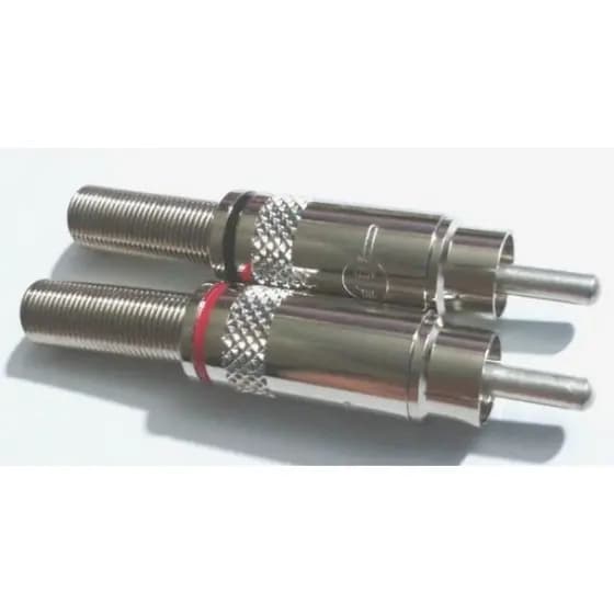Plug Rca Conector Macho 6mm Niquelado Profissional