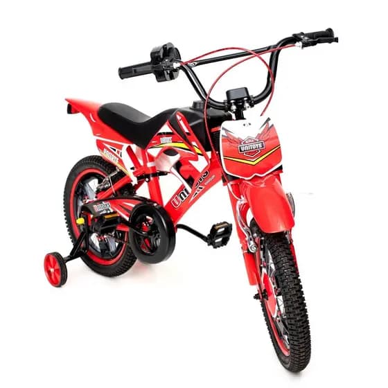 Bicicleta Infantil Moto Cross Aro 14 Vermelha Aro 20 - Unitoys imita barulho moto