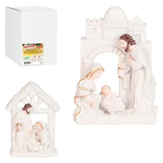 Enfeite Presépio de Resina Branco Natal Sortidos - Art Christmas