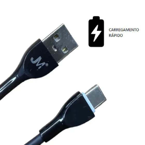 Kit 2 Cabo USB Para Tipo C 1m Carregamento Rápido