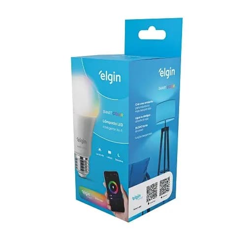 Kit 2 Lampada Led 15w Elgin Smart Color RGB Inteligente Wi-fi