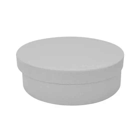 Caixa Redonda 25x8 Tampa Sapato Mdf Madeira Pintado Cores Variadas Presente Surpresa Multiuso