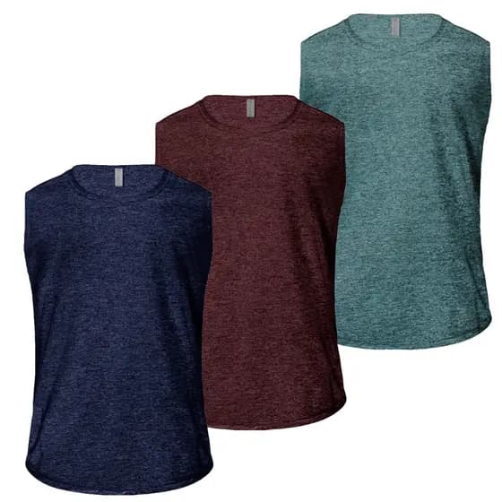 Kit 3 Camisetas Regata Machão Masculina Plus Size Dry Fit