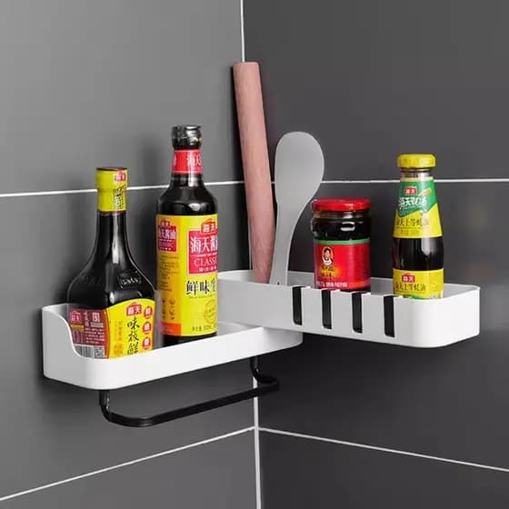 Rack rotativo organizador de banheiro ou cozinha sem furos na parede