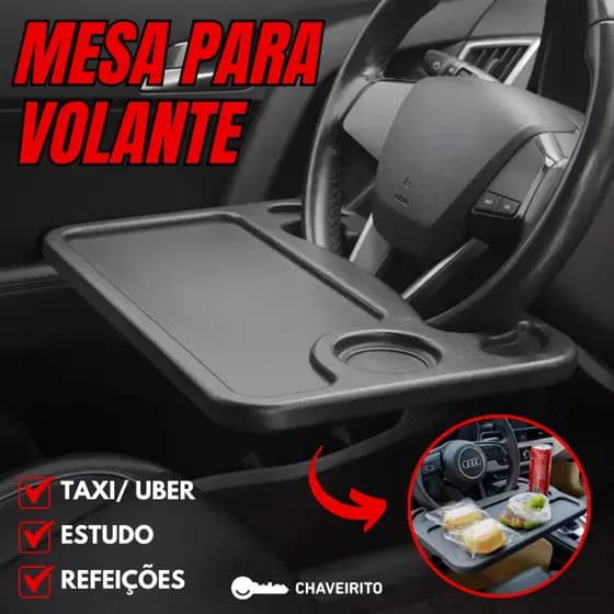 Mesa para Volante de Carro Multifuncional | Suporte Para Trabalho e Refeições | Uber, Taxi, 99
