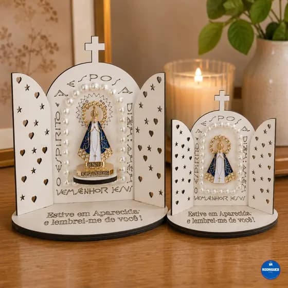 Capelinha Nossa Senhora Aparecida Fé e Devoção - Decoração Religiosa