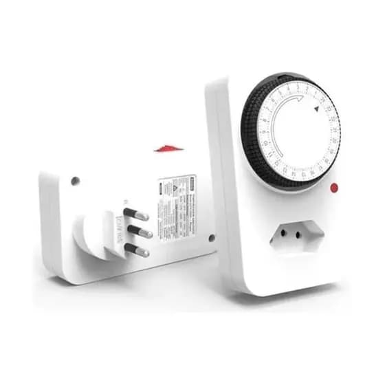 Temporizador de Tomada Inteligente Timer Mecanico Analogico 110/220v