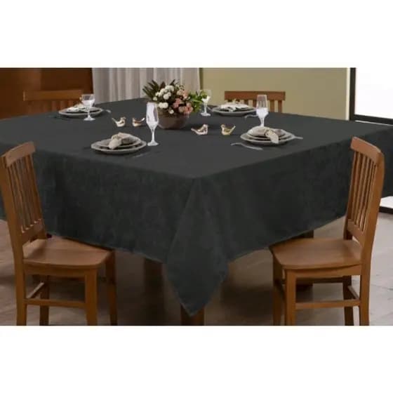 TOALHA DE MESA JACQUARD 1.40M X 1.40M QUADRADA 4 LUGARES
