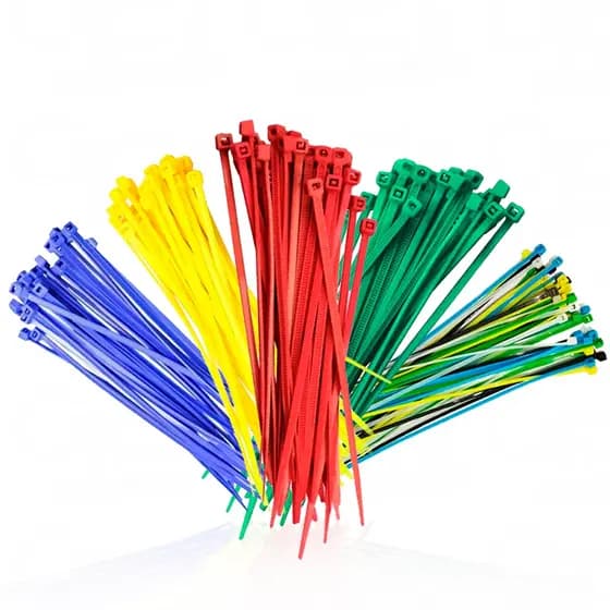 Kit Jogo Abraçadeira De Nylon Colorida Plástico 50 Peças Mini Lacre 2,5mm x 200mm Várias Cores