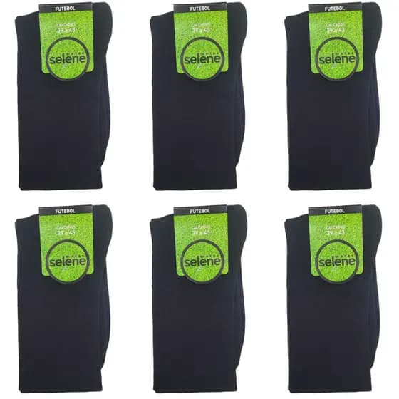 Kit 6 Pares De Meião De Futebol Futsal Campo Time Selene