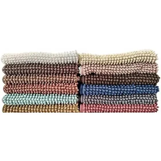 Kit 3 Tapetes Banheiro Antiderrapante Bolinha Microfibra Super Absorvente Lavável 38x58 Macio