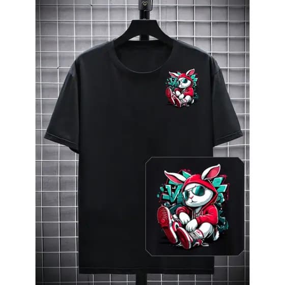 Camiseta Basica Estampa RedRabbit Streetwear Urban 100%algodão