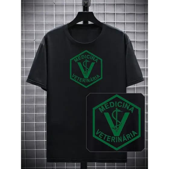 Camiseta Faculdade Curso Veterinária 100%Algodão Profissão Frases Medicina Veteriária