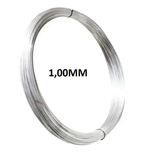 Arame De Aço Inox Duro 1,00 Mm Para Snaps, Iscas Artificiais, Molas em geral Etc