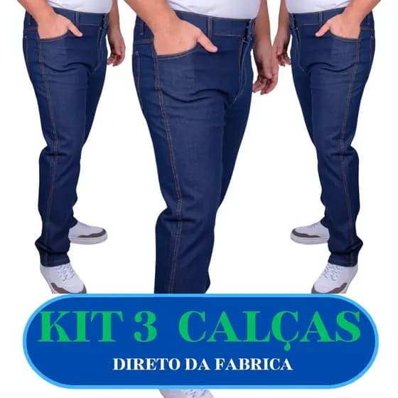 Kit 3 Calças Jeans Para Trabalho Puls size Premium Envio Imediato