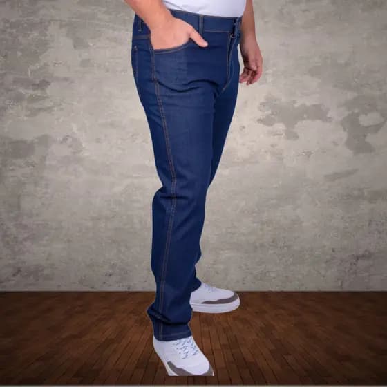 Calça Jeans Azul Masculina Estilo Tradicional Ótima Qualidade Para Trabalho Passeio Envio Imediato