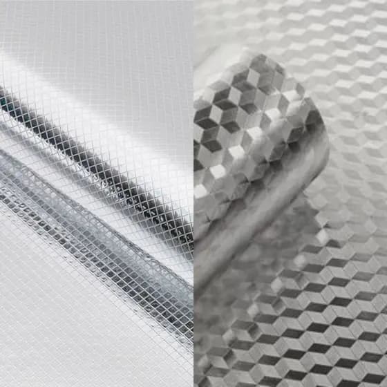 Rolo Adesivo Metalizado Prata Impermeável Para Cozinha 40CMX2MTS e 40CMX5MTS