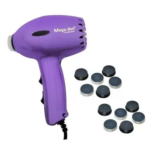 Pedicuro Lixa Elétrica Compact Para Pés Mega Bell Lilás 110v + 12 Lixas C/ Nota Fiscal