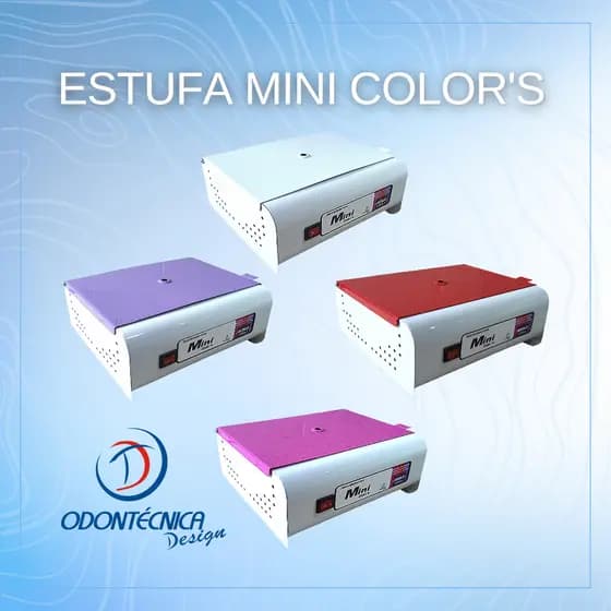 Estufa Mini Colors Bivolt Esterilizadora Manicure Cor a Escolher + KIT MARMITA ESTOJO E PINÇA