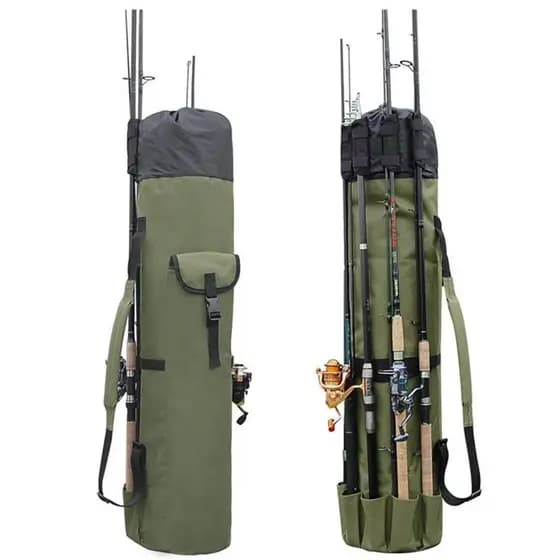 Bolsa cilíndrica para pesca ao ar livre bolsa para vara de pesca bolsa para vara de mar, bolsa para equipamento de pesca