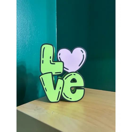 PLACA LOVE DECORATIVA MODERNA UNDERGROUND