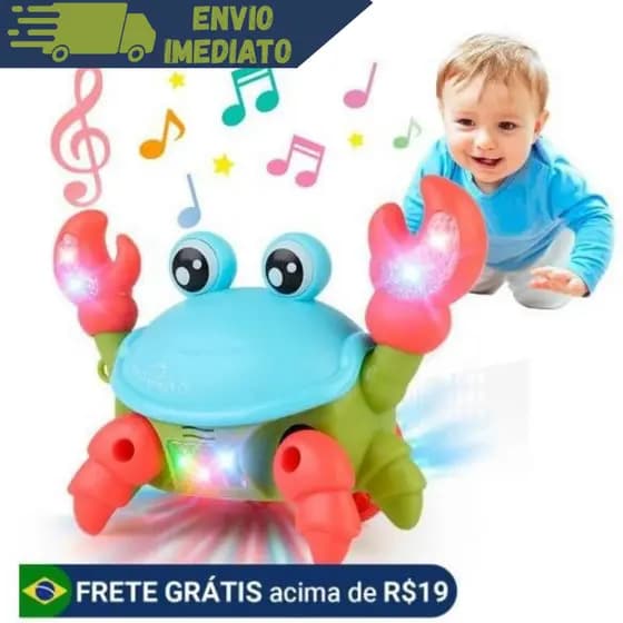 Caranguejo Fujão Brinquedo Siri Fujao Brinquedos Para Bebê Interativo Crianças Infantil Carangueijo