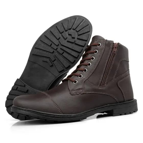 BOTA MASCULINA CASUAL Coturno Masculino preto Botas Botinha Masculina