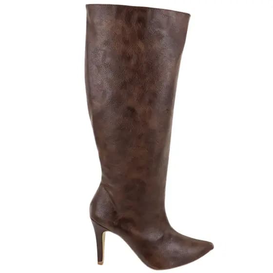 Bota Feminina Cano Alto alto Alto Bico Fino Confortável Moda Blogueira Bota feminina cano longo salto alto fino Leve