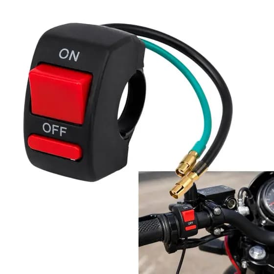 Botão Interruptor On/off Guidão Farol Auxiliar Milha Moto Novo Liga