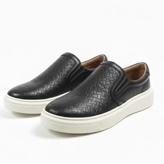 Tênis slip on boss calce facil Iate sola alta t masculino sapatênis sem cardaço