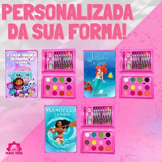 Lembrancinhas Maleta Estojo De Pintura Personalizadas 24pçs