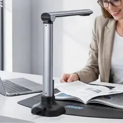 Scanner Mesa Câmera 26MP Digitalizador Documento Livro Ebook PDF A3 A4 USB Leitor OCR Pedal HD
