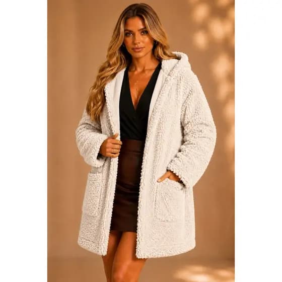 Casaco Pelinho Feminino Max Teddy Elegante Moda inverno