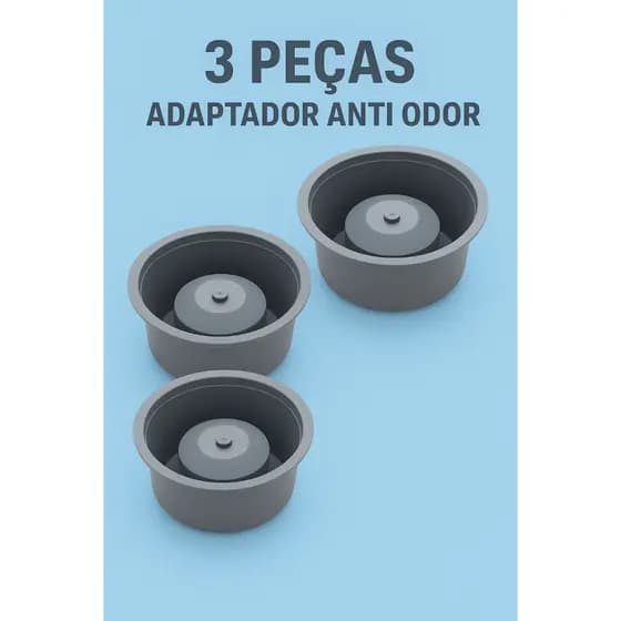 Adaptador Ralo Mau Cheiro Para Banheiro de 10cm Porta Ralos Grelhas Odor Banheiros Evita mau cheiro