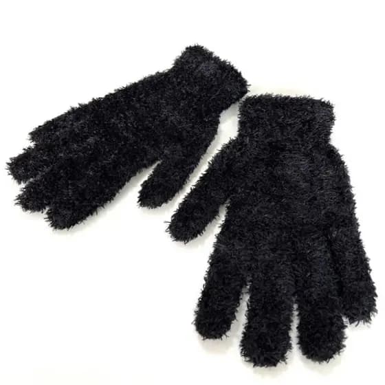 Luva Unissex Pelúcia Térmica Adulto Juvenil Quentinha Macia Inverno Outono Preto Cores