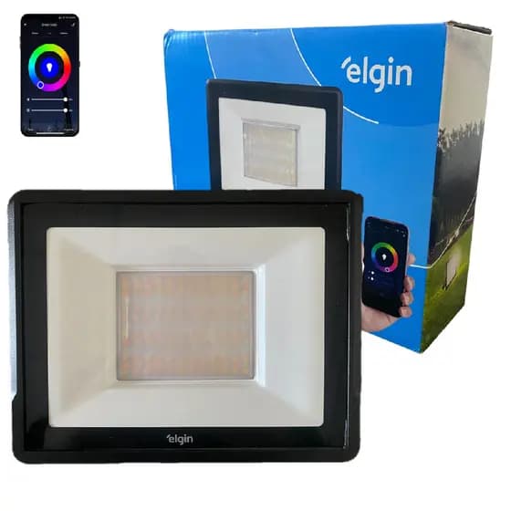 Projetor Refletor Led Smart Wi-fi Inteligente 50w Rgb Colorido