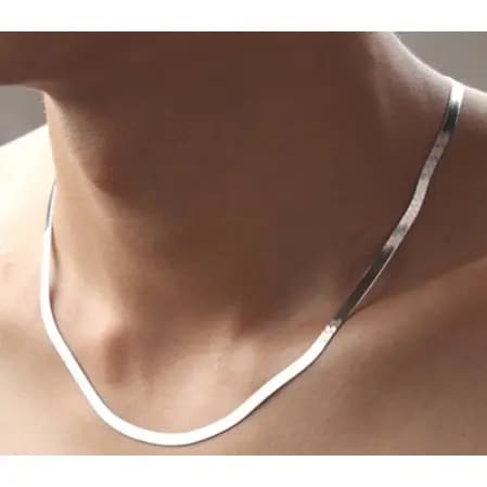 kit Colar+ pulseira Prata 4mm Cobra Corrente Masculino E Mulheres Casal Jóias De Prata Esterlina Lâmina Cadeia