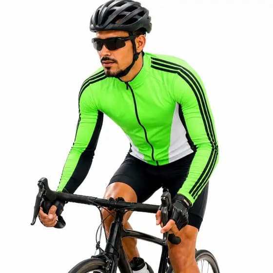 Camisa Ciclismo Masculina Manga Longa Dry Fit UV30+ Zíper Bolso MTB Speed