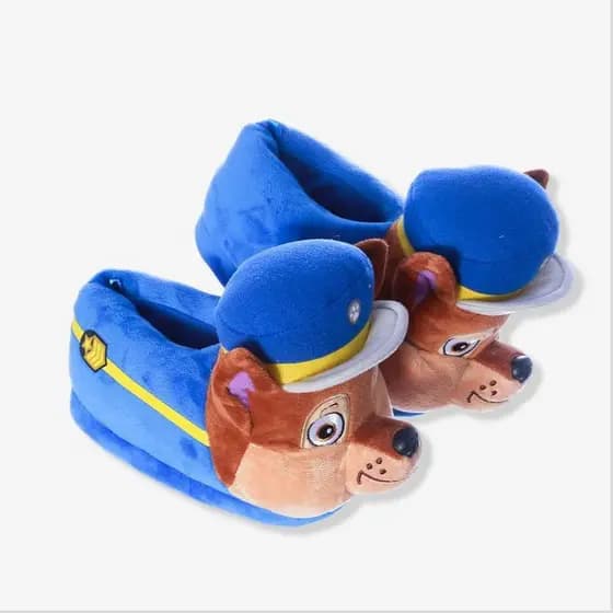 Pantufa Infantil Patrulha Canina Com Sola Emborrachada Distrikids