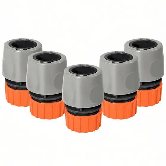 Kit 5 Unidades Engate Rápido para Mangueira 1/2 em Plástico PVC - Tramontina