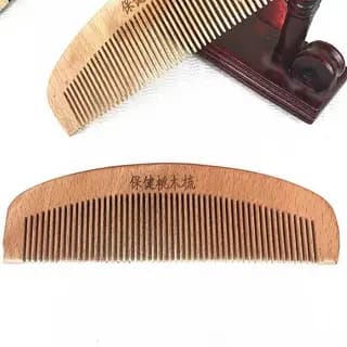 Kit 5 Pente De Madeira Barba Cabelo 16x5cm