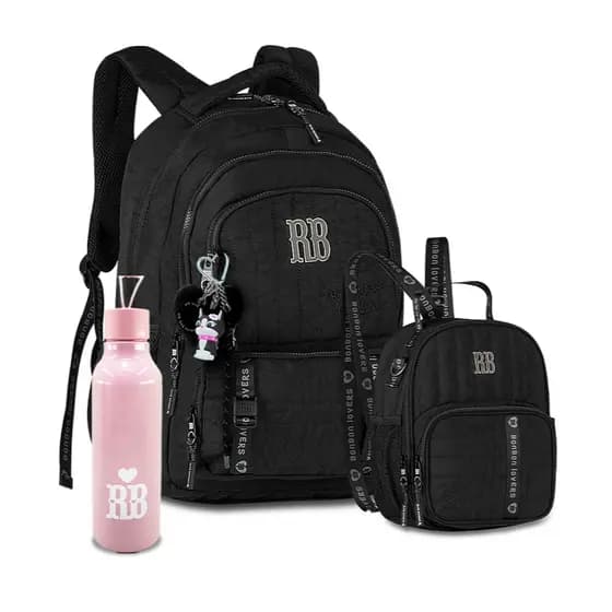 Kit Escolar Rebecca Bonbon Clio Style Mochila Soft Lancheira Térmica Squeeze RB