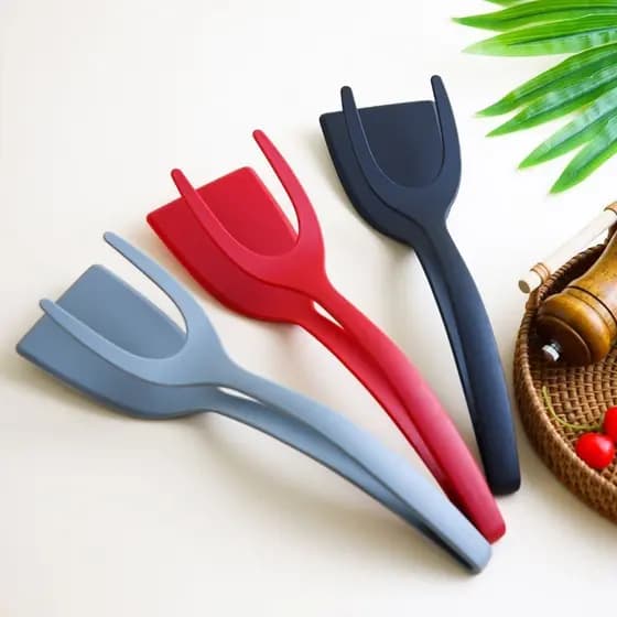 Kit 2 Espátula De Cozinha 2 Em 1 Multultizada Com Espátula Antiaderente